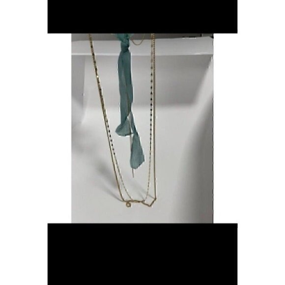 EXPRESS CHIFFON SCARF LAYERED CHAIN NECKLACE New with Tag - Picture 6 of 7
